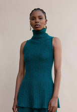 Load image into Gallery viewer, MMUSOMAXWELL SLEEVELESS KNIT TOP GREEN KID MOHAIR