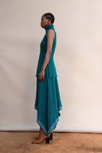 Load image into Gallery viewer, MMUSOMAXWELL HANKERCHIEF KNITTED SKIRT KID MOHAIR GREEN