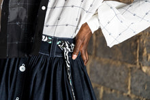 Load image into Gallery viewer, EZOKHETHO ULUTHANDO DENIM SKIRT NAVY