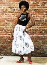Load image into Gallery viewer, EZOKHETHO PROTEST PLEATED SKIRT WHITE