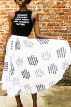 Load image into Gallery viewer, EZOKHETHO PROTEST PLEATED SKIRT WHITE