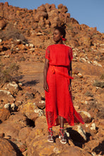 Load image into Gallery viewer, JUDITH ATELIER LLINGA MOHAIR COTTON KNIT LADDER BOX DRESS