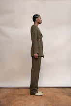 Load image into Gallery viewer, MMUSOMAXWELL WRAP TAILORED JACKET WOOL OLIVE
