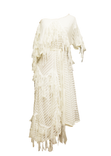 Load image into Gallery viewer, JUDITH ATELIER AMINA MOHAIR COTTON FRINGE DRESS
