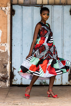 Load image into Gallery viewer, EZOKHETHO THEMBA TRAPEZE DRESS MULTI-COLOUR
