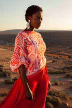 Load image into Gallery viewer, JUDITH ATELIER MIRIAM JACQUARD MOHAIR KNIT JERSEY RED
