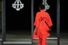 Load image into Gallery viewer, CINDY MFABE NOMVULA CIRCLE SHIRT DRESS RED
