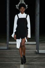 Load image into Gallery viewer, CINDY MFABE MONGO RUFFLE MINI DRESS BLACK
