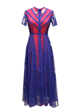 Load image into Gallery viewer, JUDITH ATELIER SOPHIE SEAM BINDED SHEER TULLE DRESS BLUE
